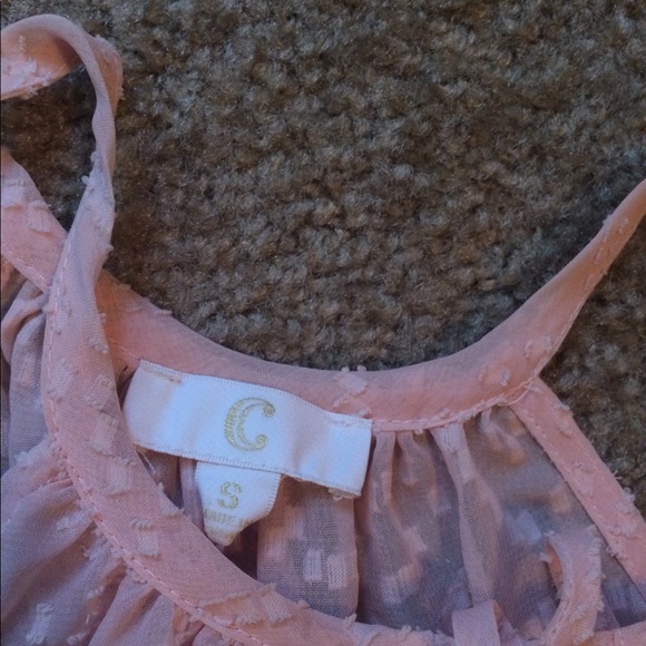 Charming charlie pink halter flowy top - Picture 3 of 5